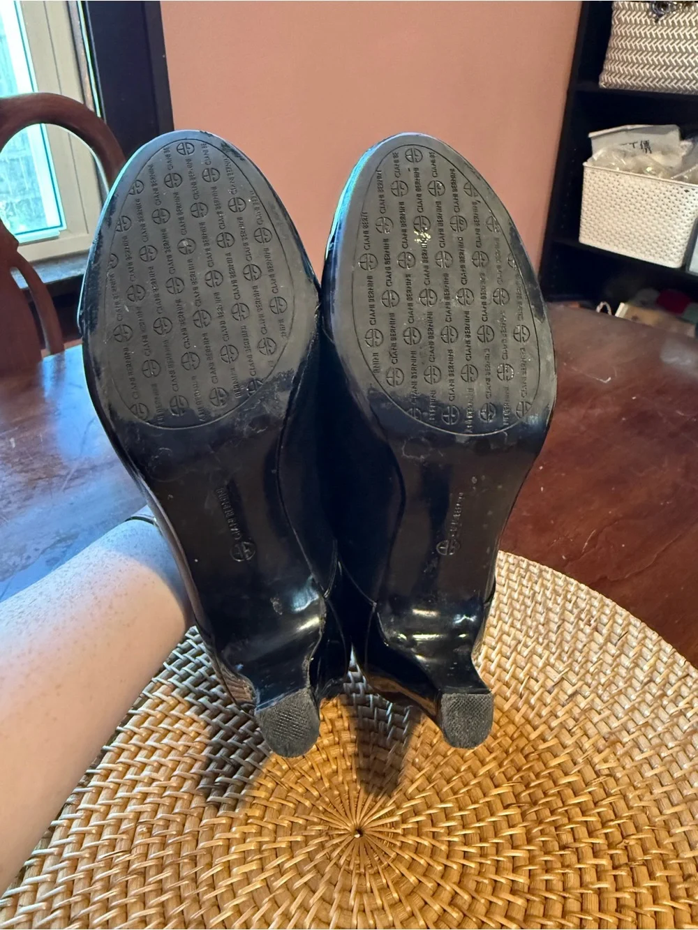 Giani‎ Bernini Black Patent Leather Mary Jane Heels